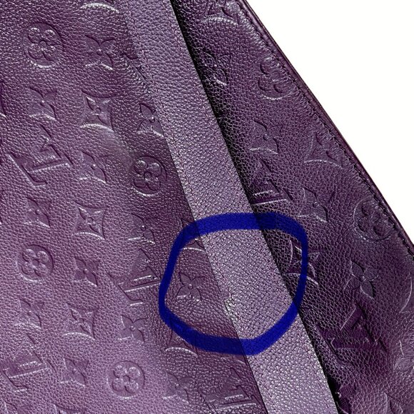 LOUIS VUITTON Metis Hobo Empreinte Leather Tote Shoulder Aubergine Purple LV Bag - Picture 12 of 16